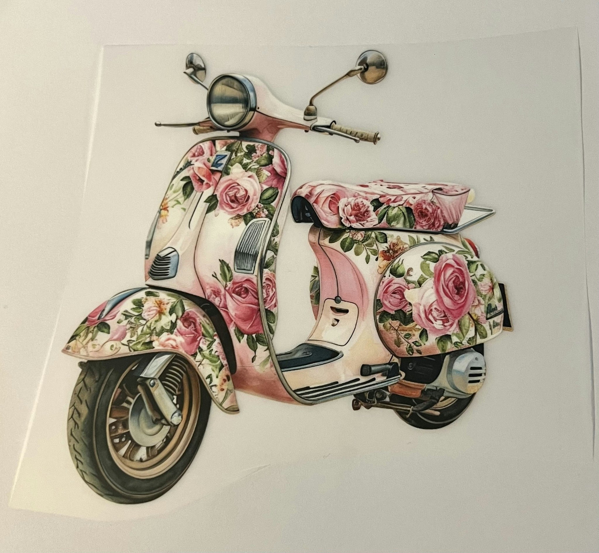 SM blomsterscooter rosa