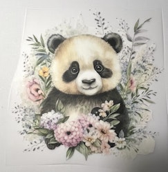SM panda med blomster stor