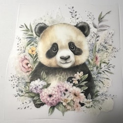 SM panda med blomster stor