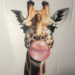 SM giraff med rosa tyggis