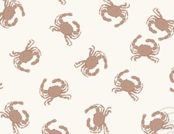 Cute crab creme brown lycra