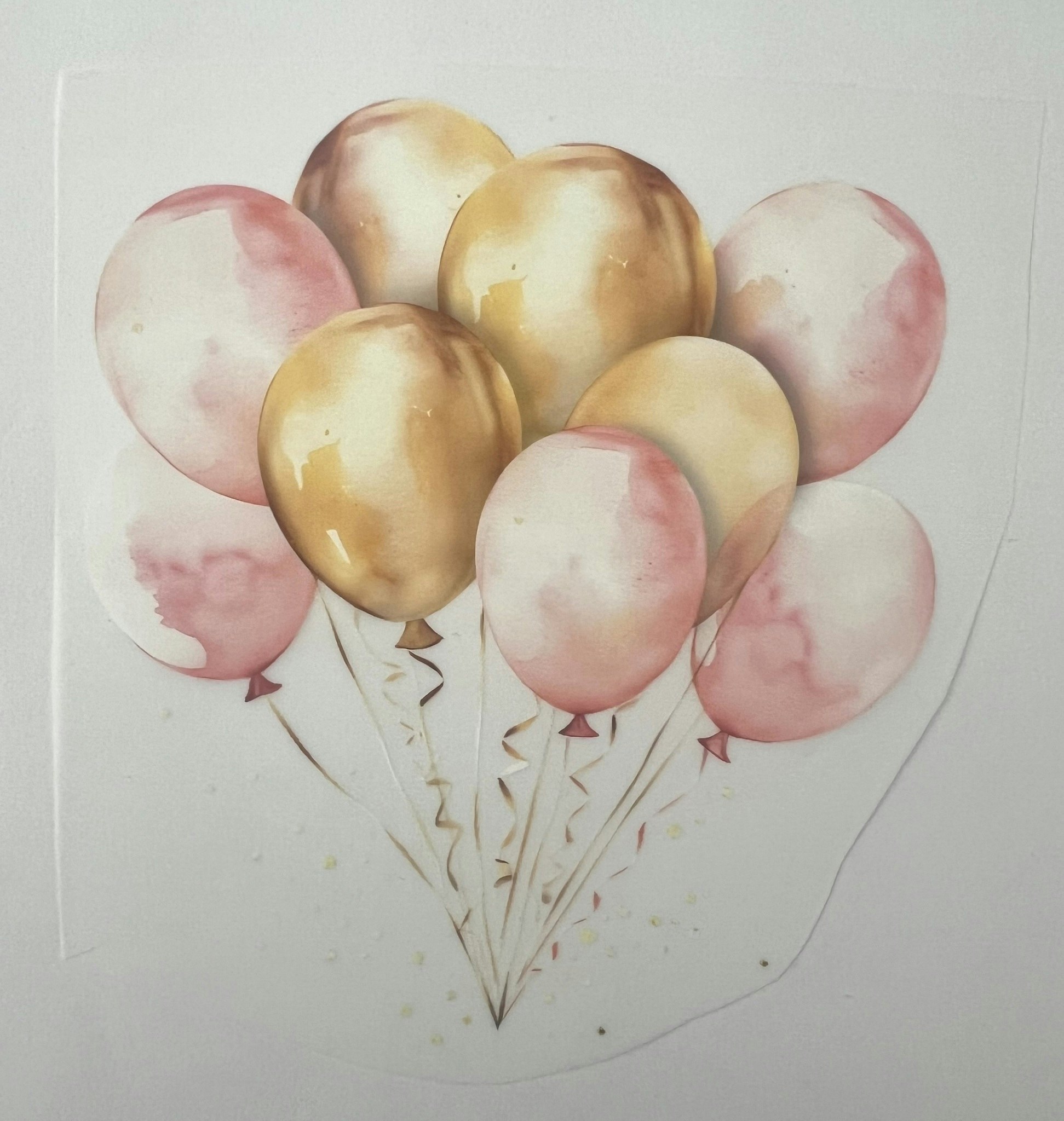 SM ballonger gull og rosa