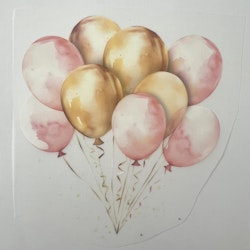 SM ballonger gull og rosa