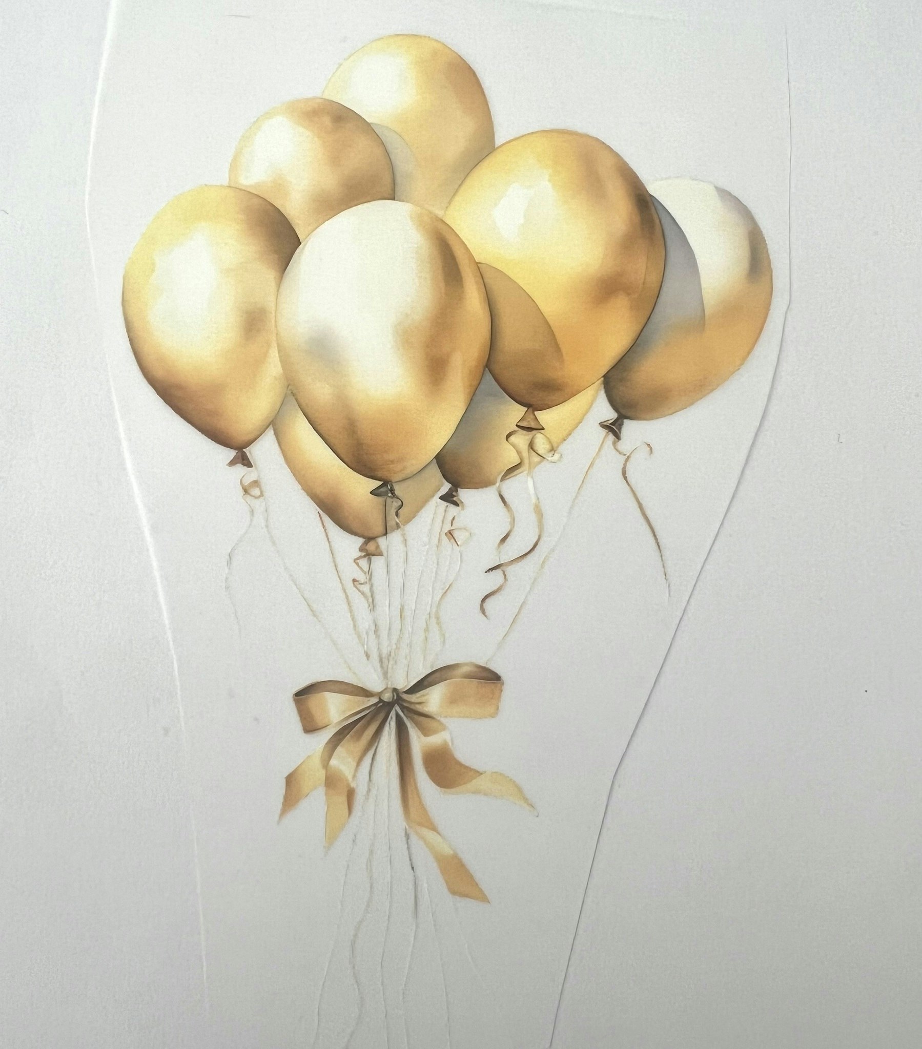 SM Gullballonger med sløyfe stor