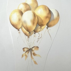 SM Gullballonger med sløyfe stor