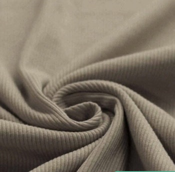 Ribbjersey taupe