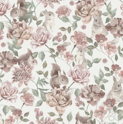 Floral animals white pointelle