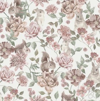 Floral animals white pointelle