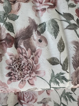 Floral animals white pointelle