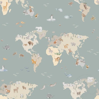 OD- Animals Map Sea Green