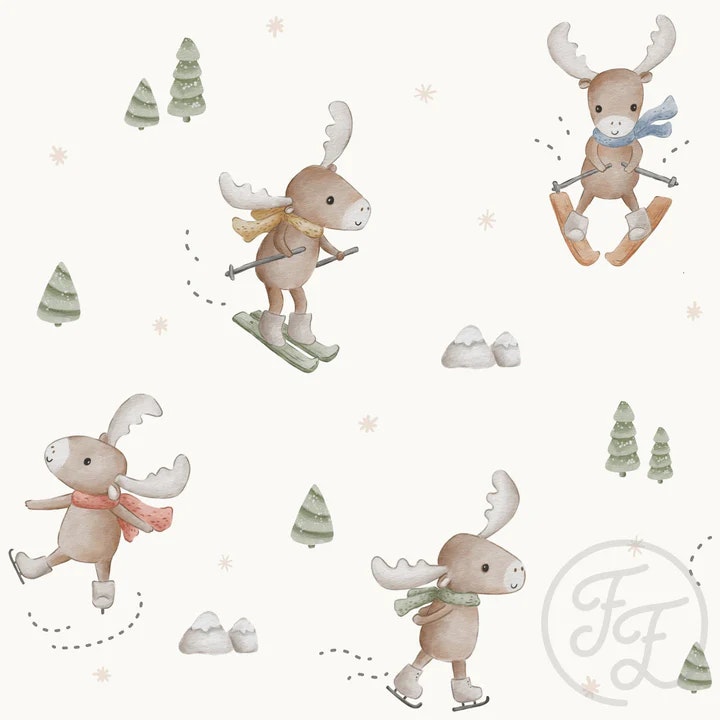 OD- Winter Moose Offwhite