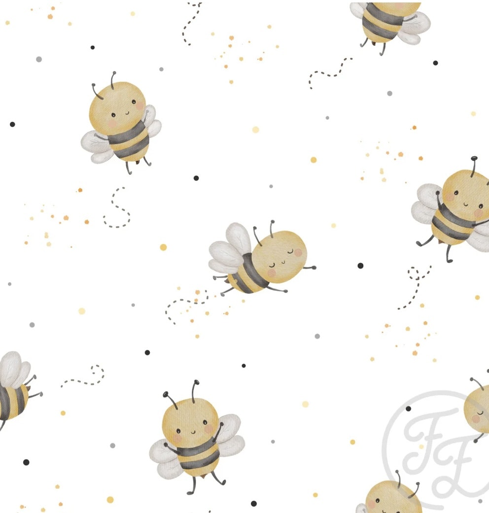 Bees white dots ribbjersey