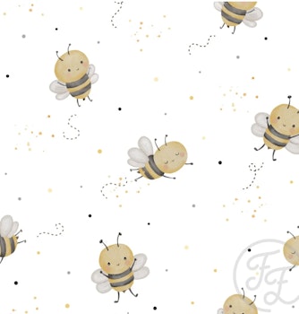 Bees white dots ribbjersey