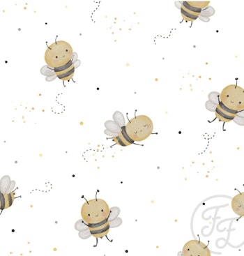 Bees white dots ribbjersey