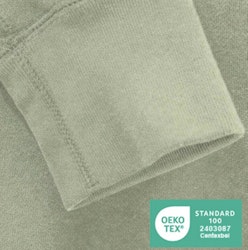 Dusty green rundstrikket ribb