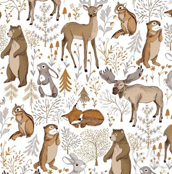 Canvas cute forest