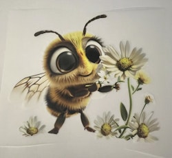 Storøyd bie i blomstereng dft