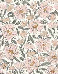 OD- Fallen Blooms Peach Pink Sage Green