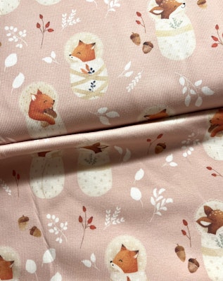Woodland babies pink ribbjersey