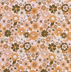 Bohemiske blomster fersken jersey