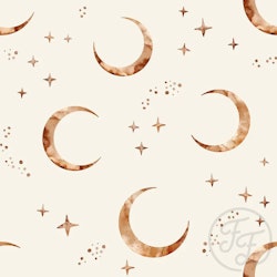OD- Copper Moon and Stars Ecru