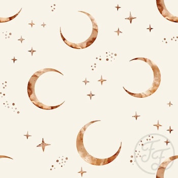 OD- Copper Moon and Stars Ecru