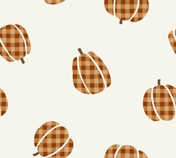 OD- Spaced Out Gingham Pumpkins Orange Large