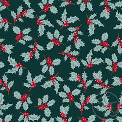 OD- Festive Holly Leaves in Evergreen