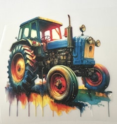 DTF traktor i fargesplæsj