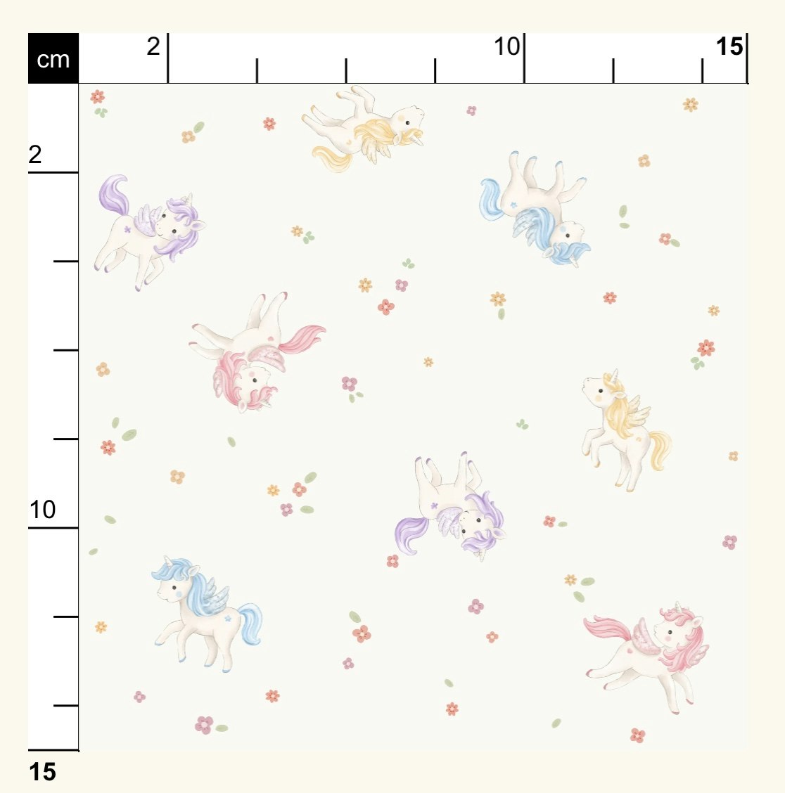 OD- Colorful Unicorns Offwhite small