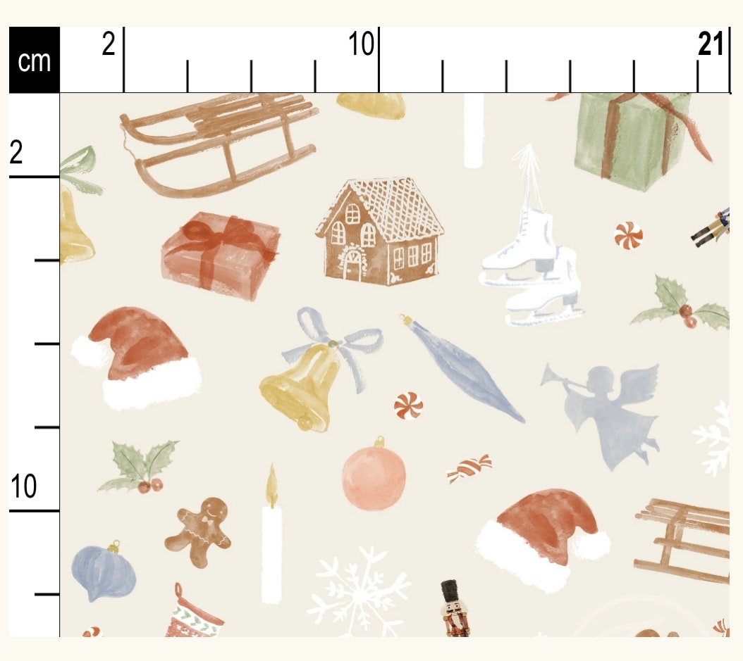 Christmas elements french terry