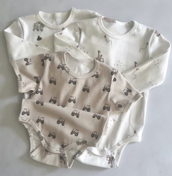 Brown tractor neutral ribbjersey