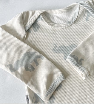 Elephant silhouette blue ribbjersey