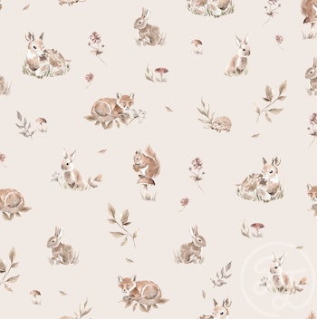 Unik bit winter animals beige jersey