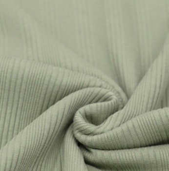 Iregulær ribbjersey dusty green