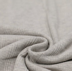 Iregulær ribbjersey beige melange