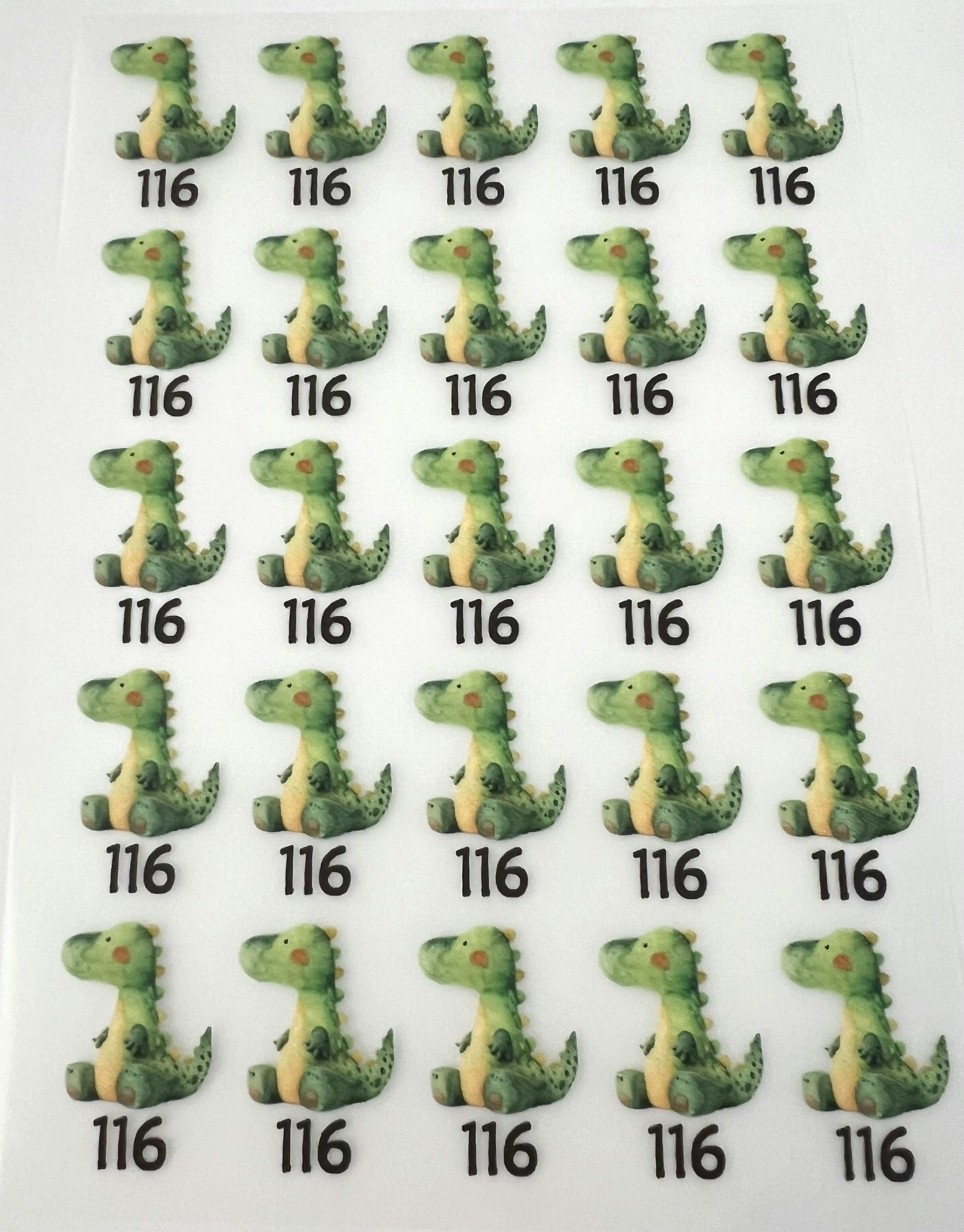 DTF dino størrelsesmerker str 116