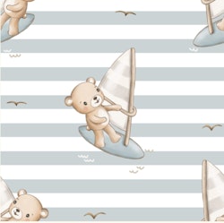 Jersey bear on windsurf stripes sky