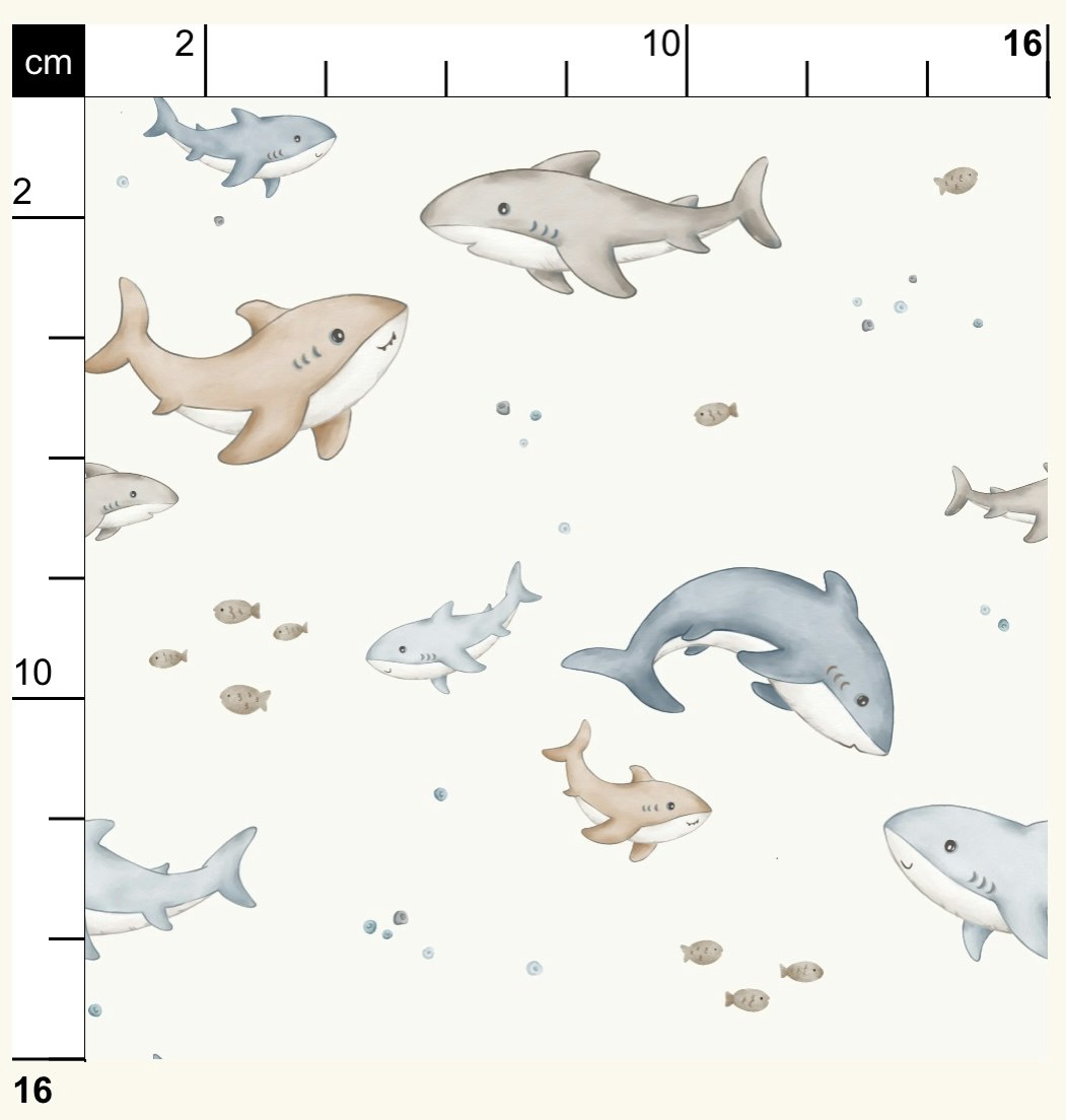 Shark and Baby Blue offwhite