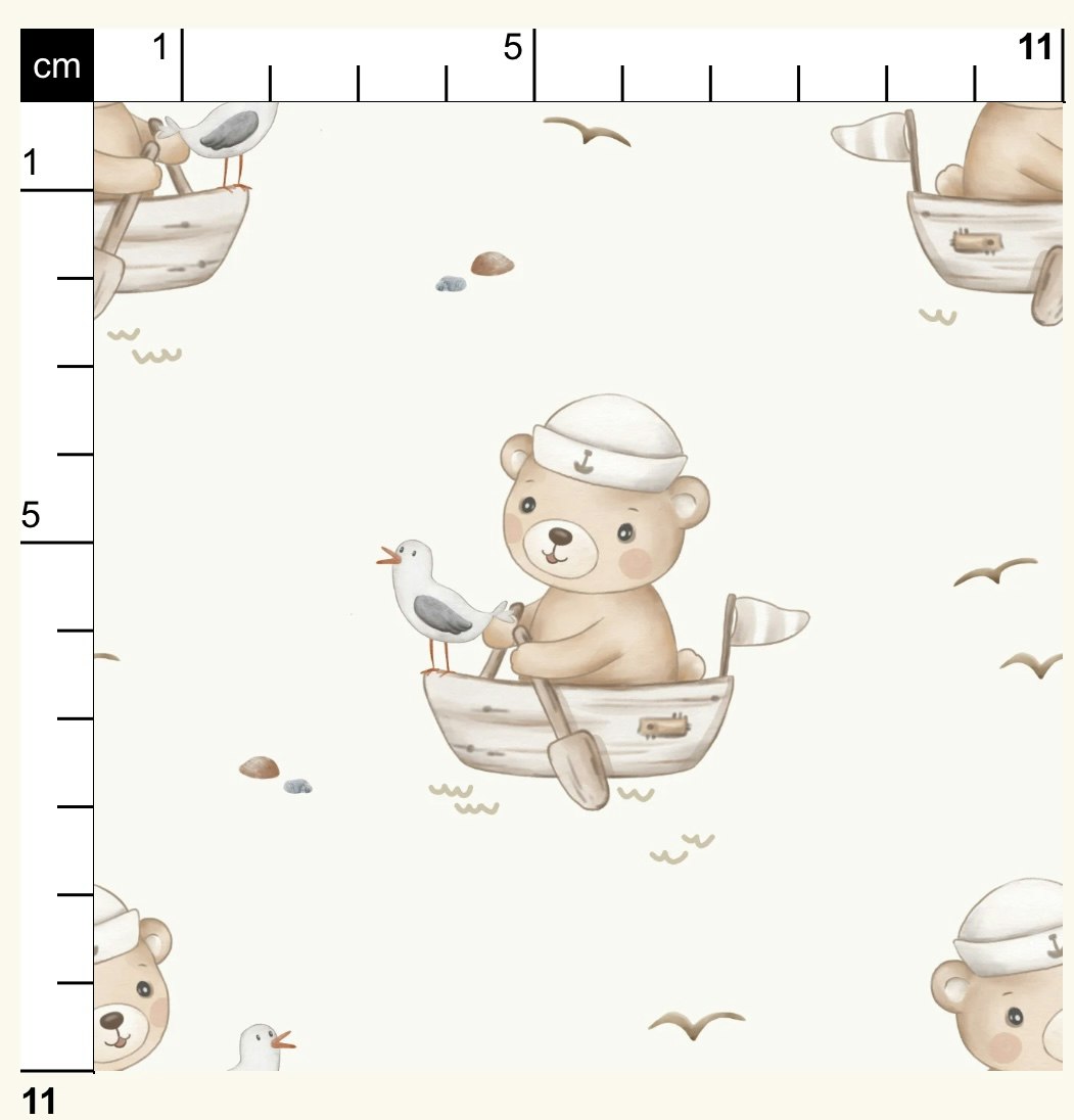 OD- Bear on Boat Offwhite