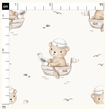 OD- Bear on Boat Offwhite