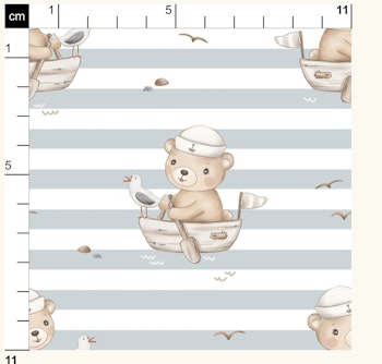 OD- Bear on Boat Sky Stripes