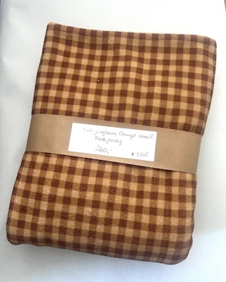 Fall gingham orange small 1 meter