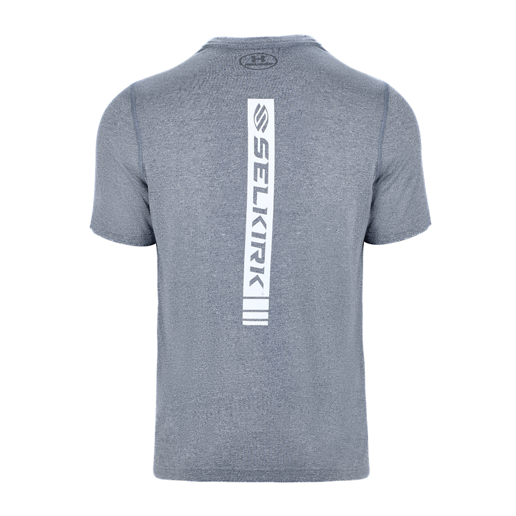 SELKIRK SPORT UA PERFORMANCE MEN'S T-SHIRT BY UNDER ARMOUR Grey w/ Red Logo
