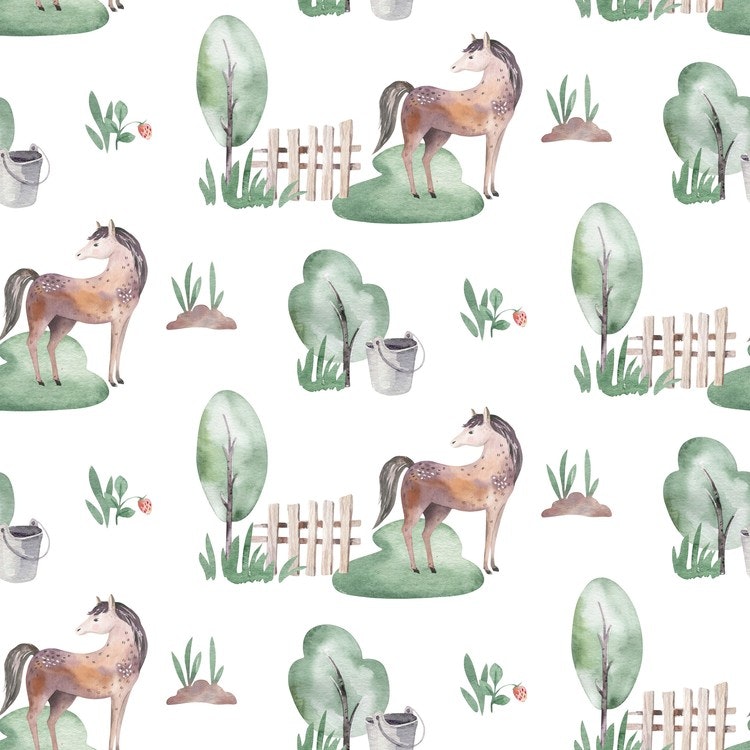 French Terry Horses