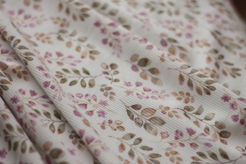 Rib Knit Jersey Leaves