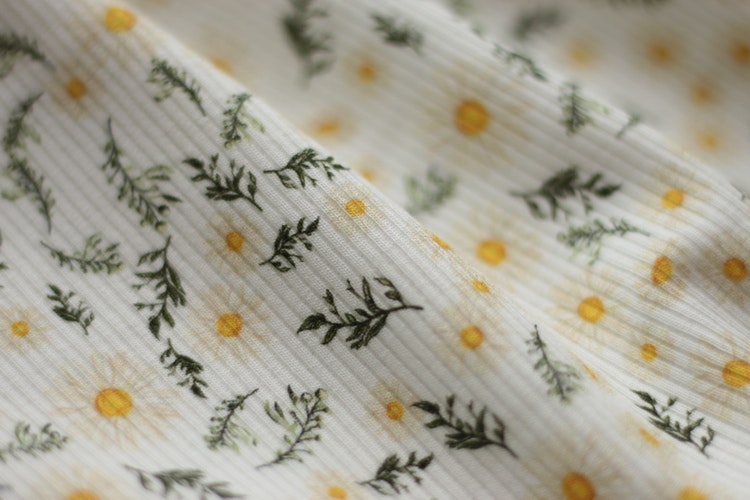 Rib Knit Jersey Daisy