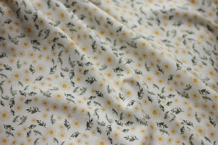 Rib Knit Jersey Daisy