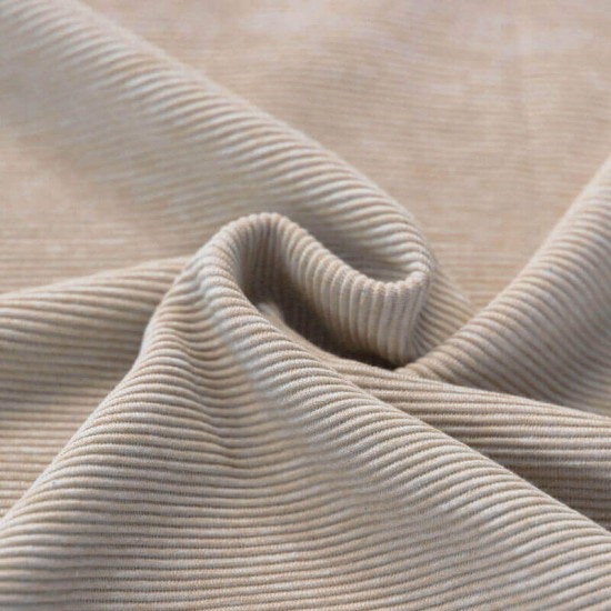 Ottoman Rib Jersey Light Beige Melange