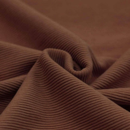 Ottoman Rib Jersey Brown